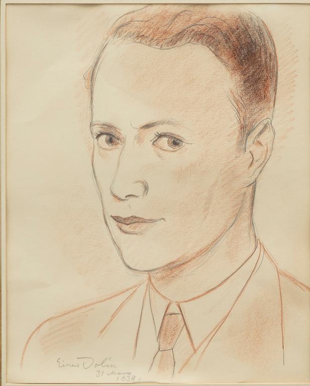 Einar Jolin, Självporträtt.