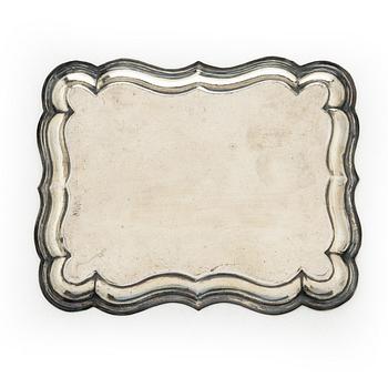 A Russian silver dish, mark of Alexander Fuld, Moscow, 1871.