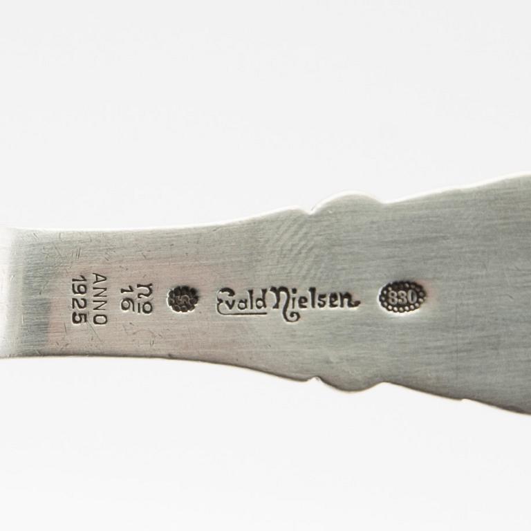 Evald Nielsen, Silver cutlery, 12 pieces, silver, Denmark.