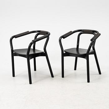 Tatsuo Kuroda, karmstolar  "Knot Chair",6 st, Normann Copenhagen, samtida.