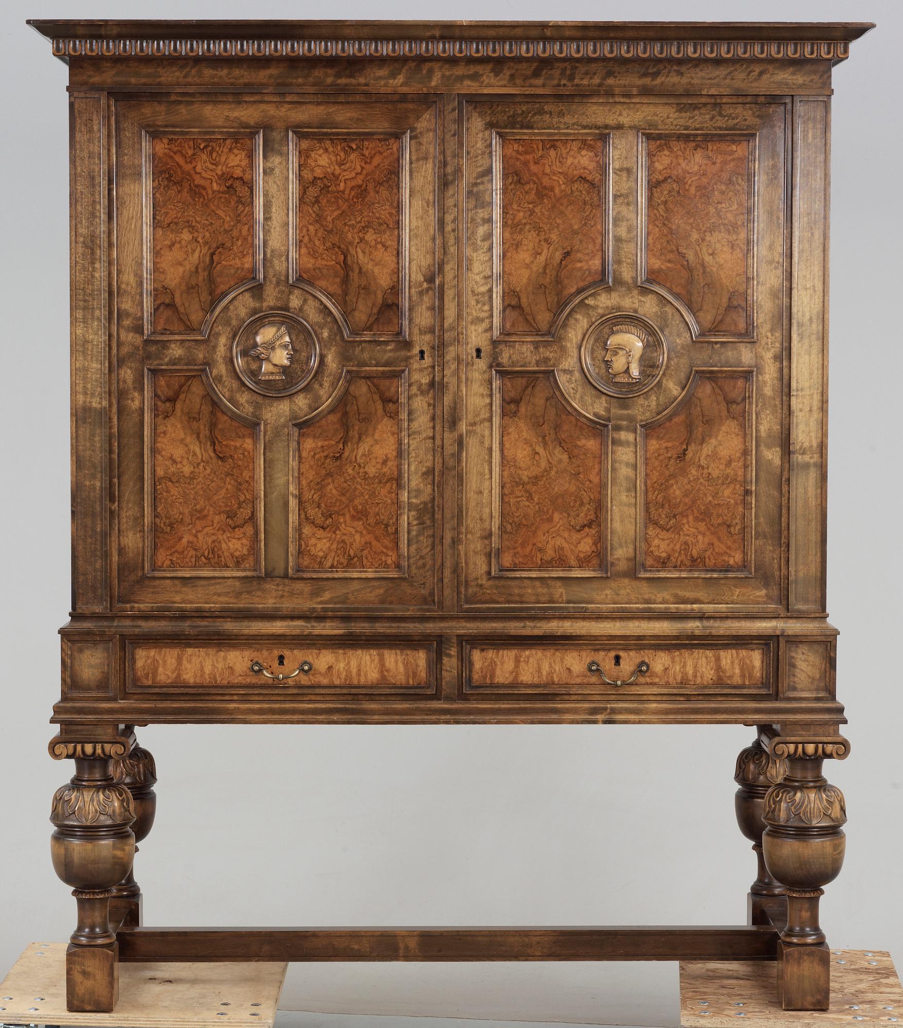 SKÅP, barockstil, 1920/30-tal.