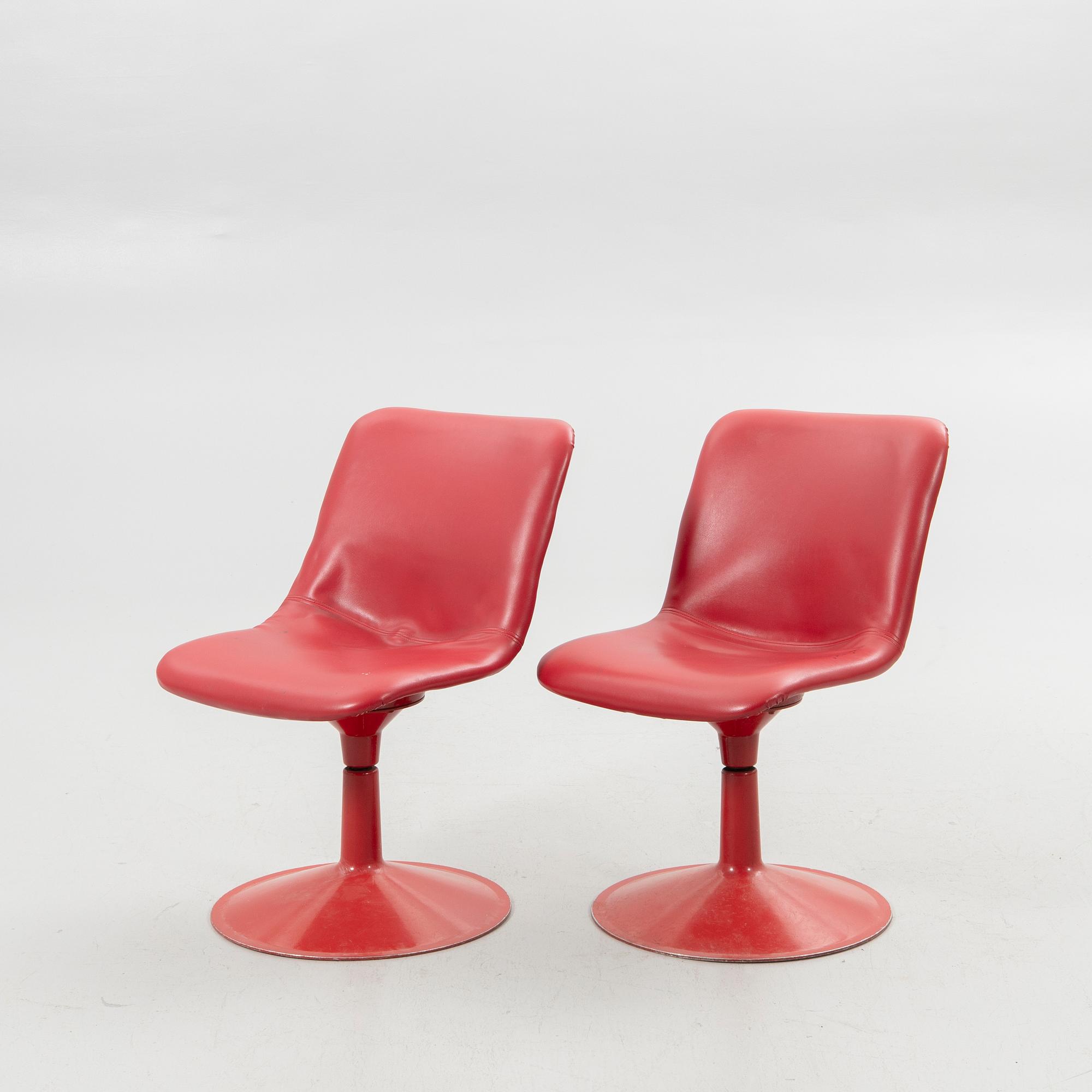 Yrjö Kukkapuro, bord och stolar, 4 st, "Saturnus", Haimi, Finland, 1970-tal.