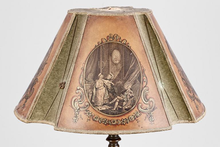 BORDSLAMPA, barockstil, 1930/40-tal.