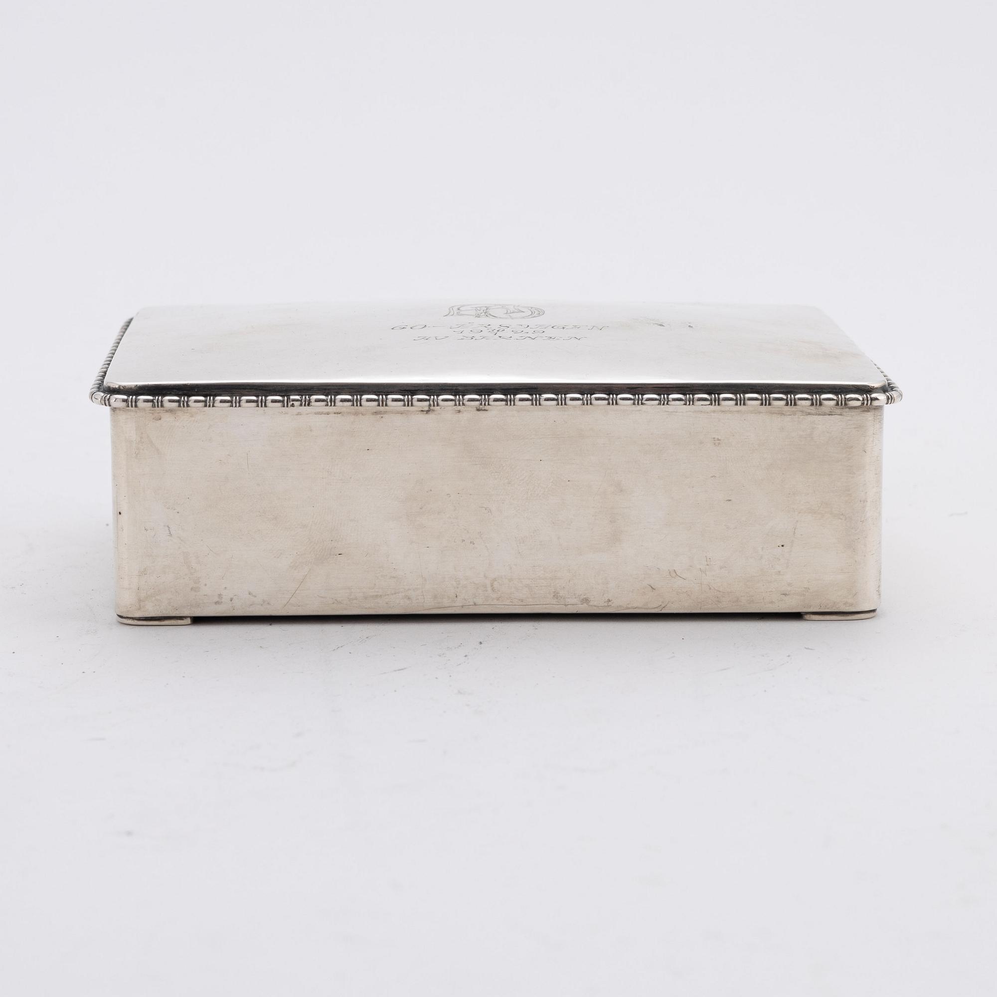 A silver cigarr box, Denmark, 1926.