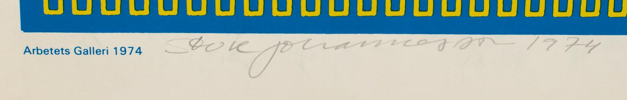 STURE JOHANNESSON, computer art signed and dated 1974.