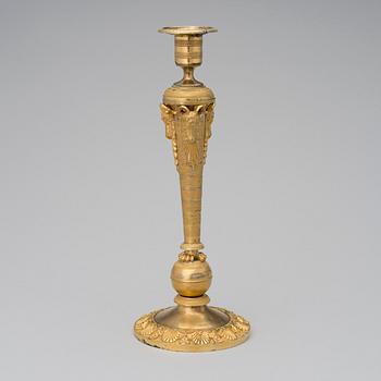 A RUSSIAN CANDLESTICK, ormolu, Moscow ca 1820.