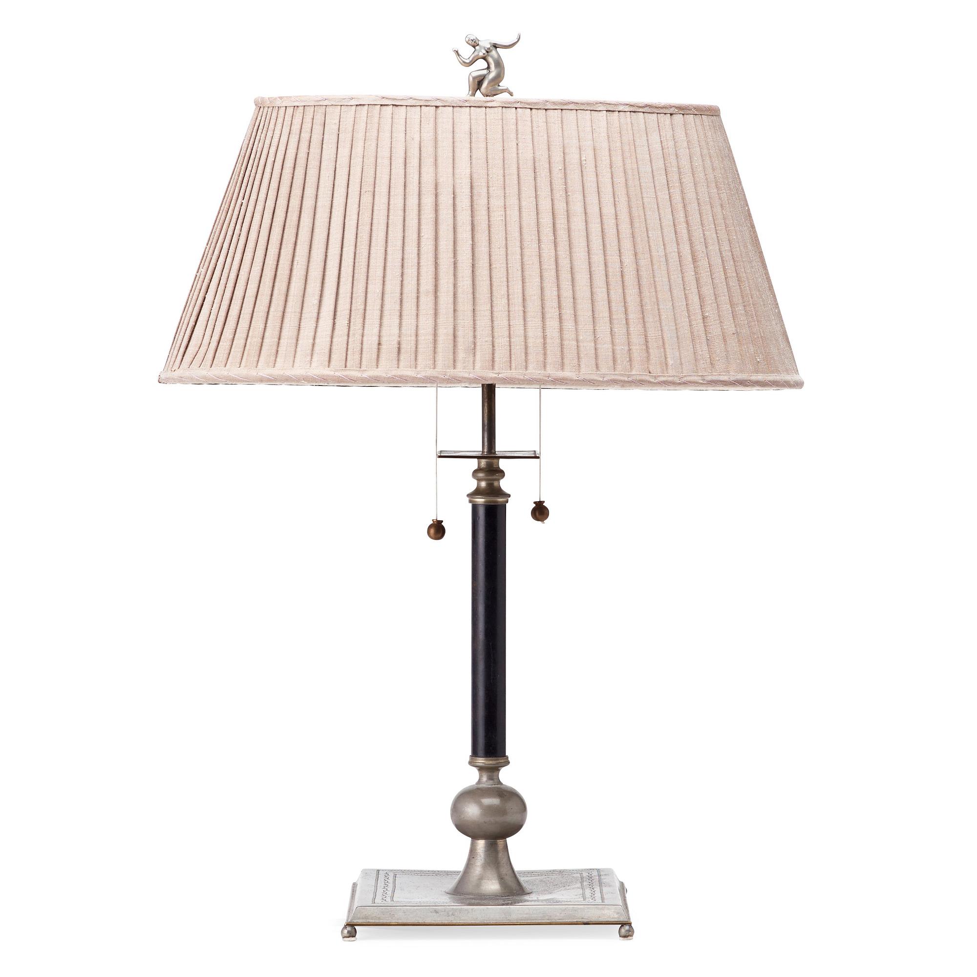 Nils Fougstedt, sannolikt, bordslampa, Firma Svensk Tenn, Stockholm 1928.