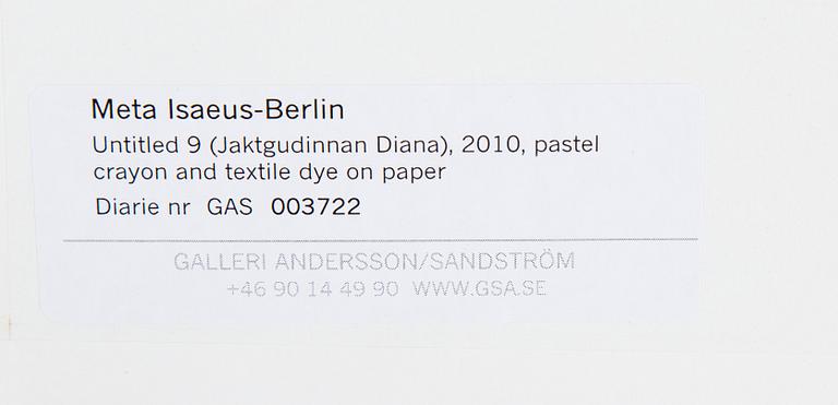 META ISÆUS-BERLIN, pastel and textile dye on paper. Signed M.I-B. and dated 2010.