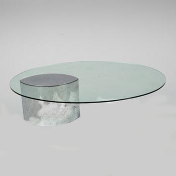 A GLASS TOP COFFEE TABLE "LUNARIO" CINI BOERI.