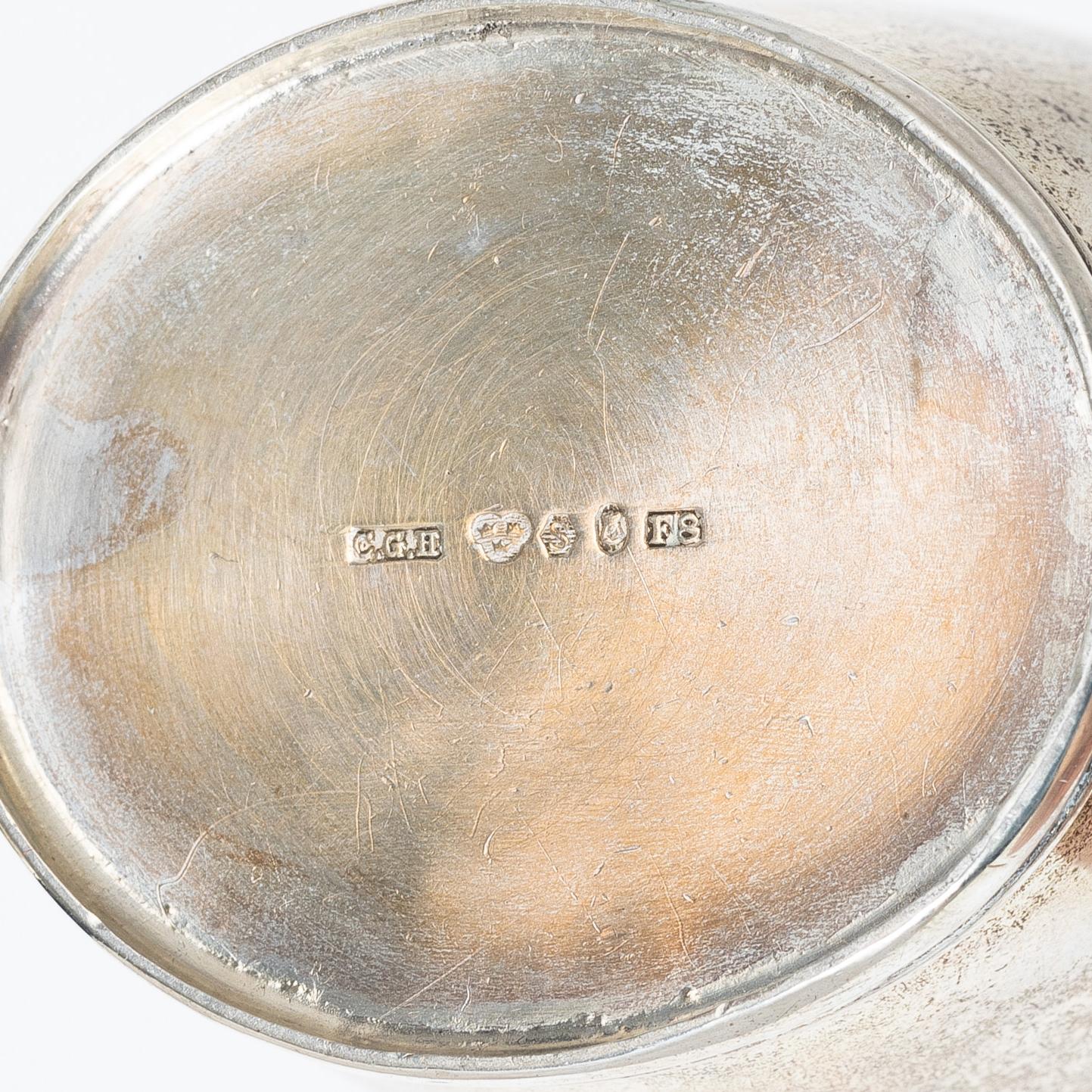 Gräddkanna och senapskanna, silver, Stockholm, 1826-1932.