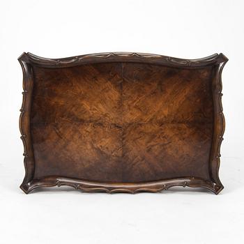 SATSBORD, 2-delat, Chippendale-stil, 1930-tal.