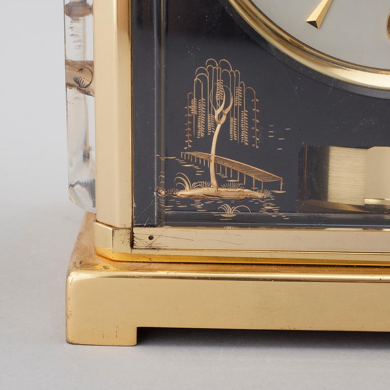 JAEGER-LE COULTRE, Atmos, "Black Chinoiserie Marina", table clock, approx 1960.