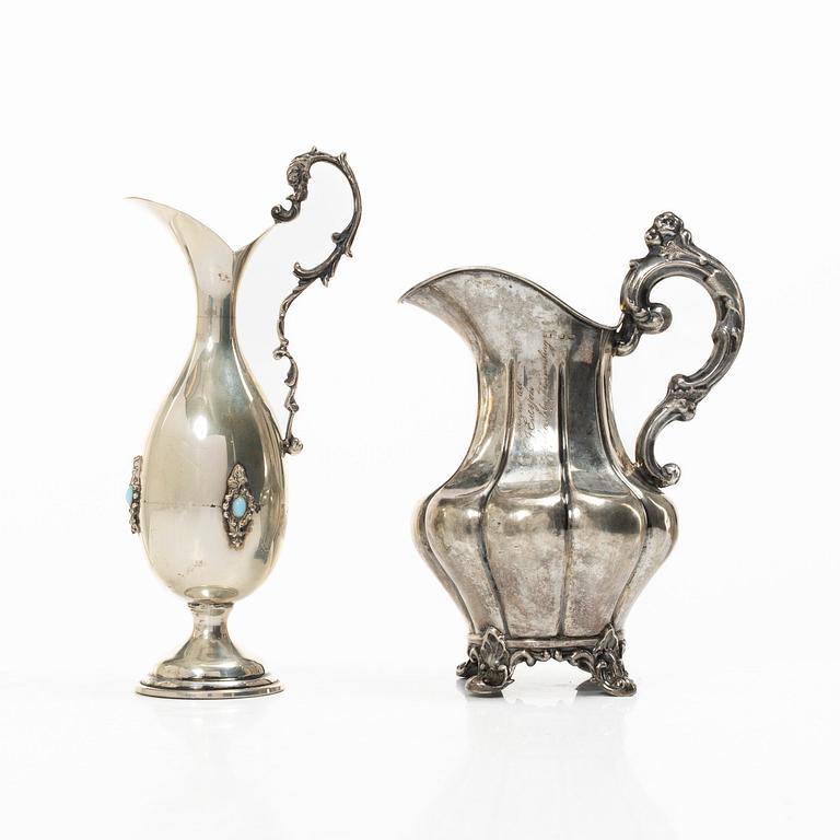 Kannor, 2 st, silver, 1800-1900-tal.