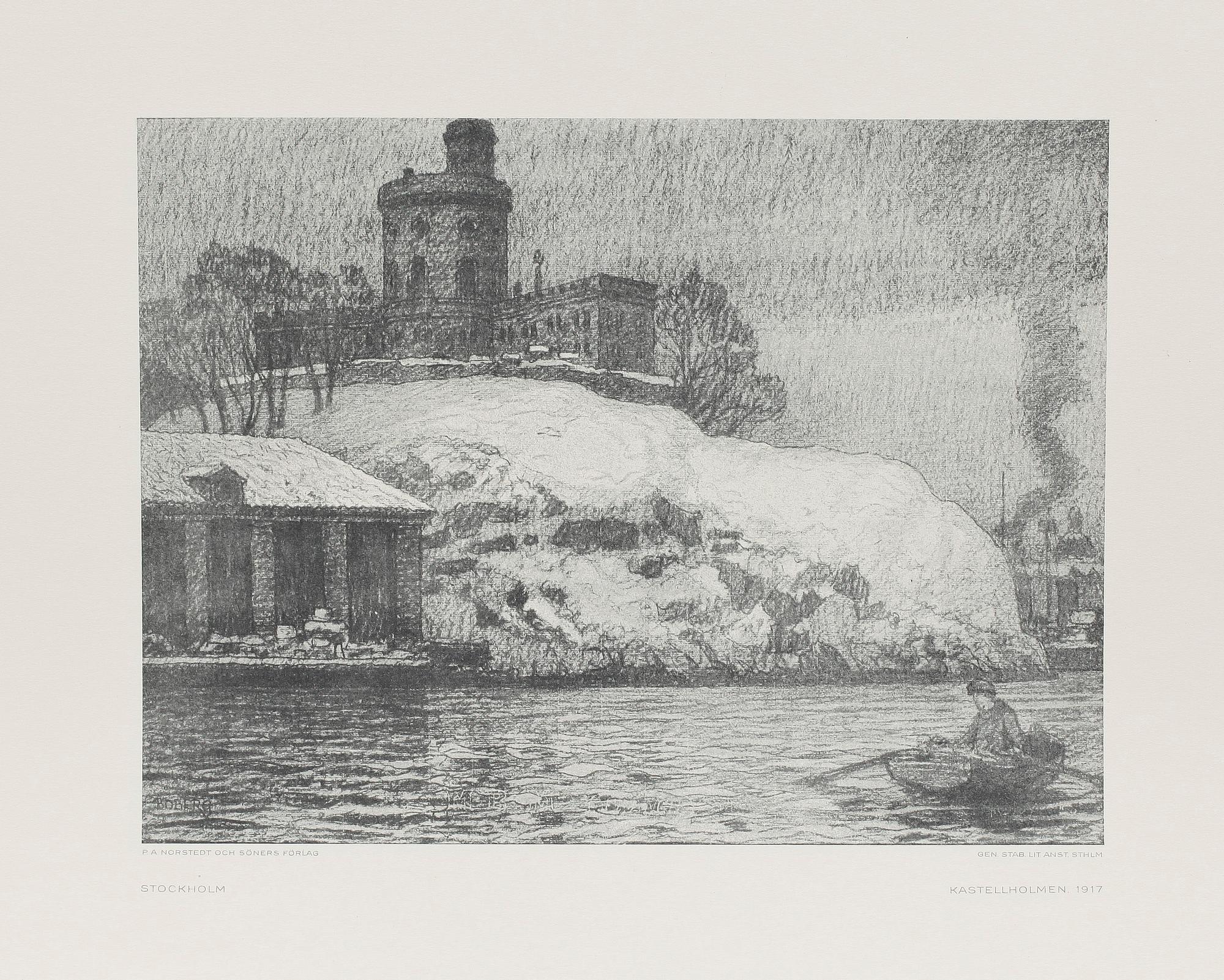 FERDINAND BOBERG, tryck, ca 200 st, 1900-talets början.