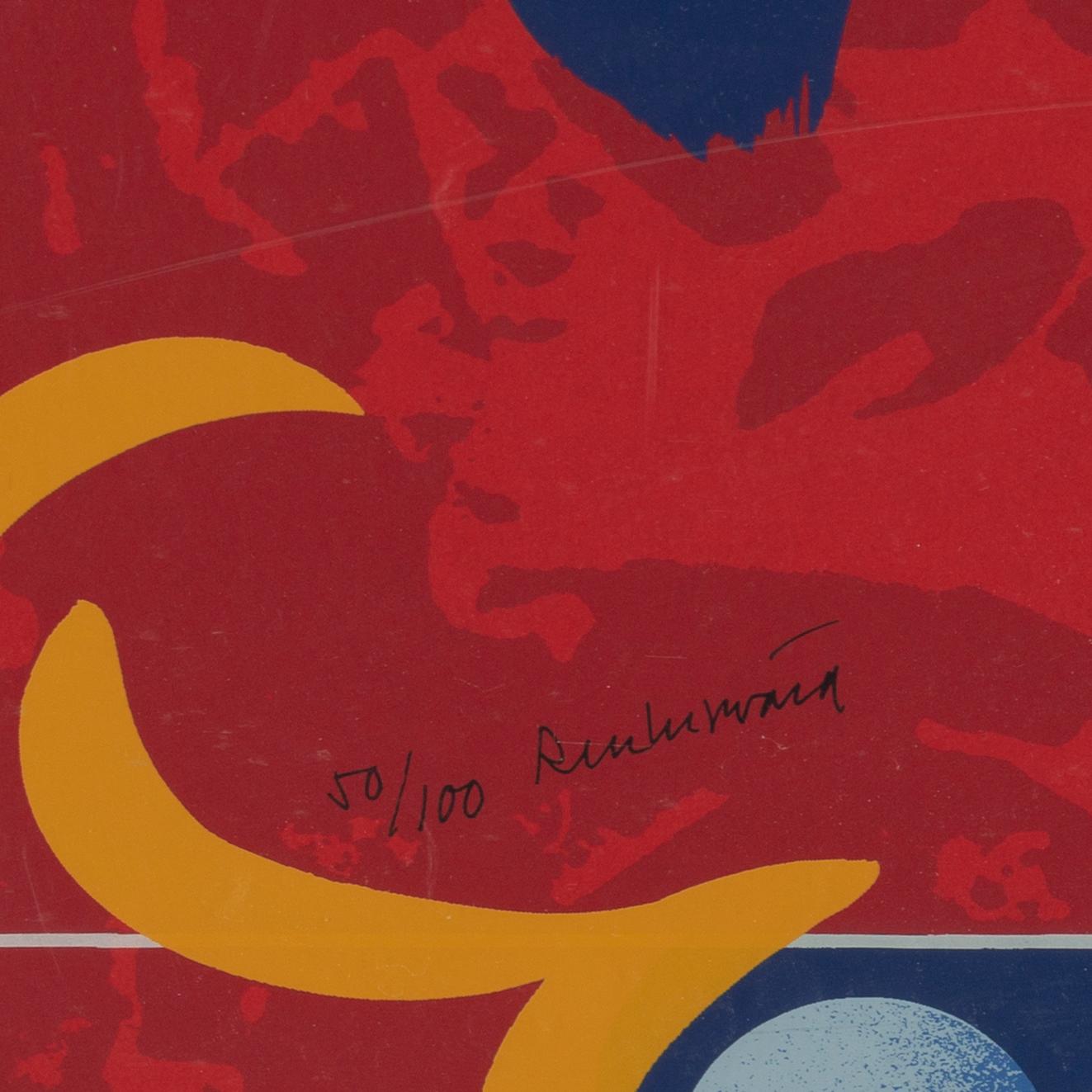 Carl Fredrik Reuterswärd, a lithograph in colours. Signed and numbered 50/100.