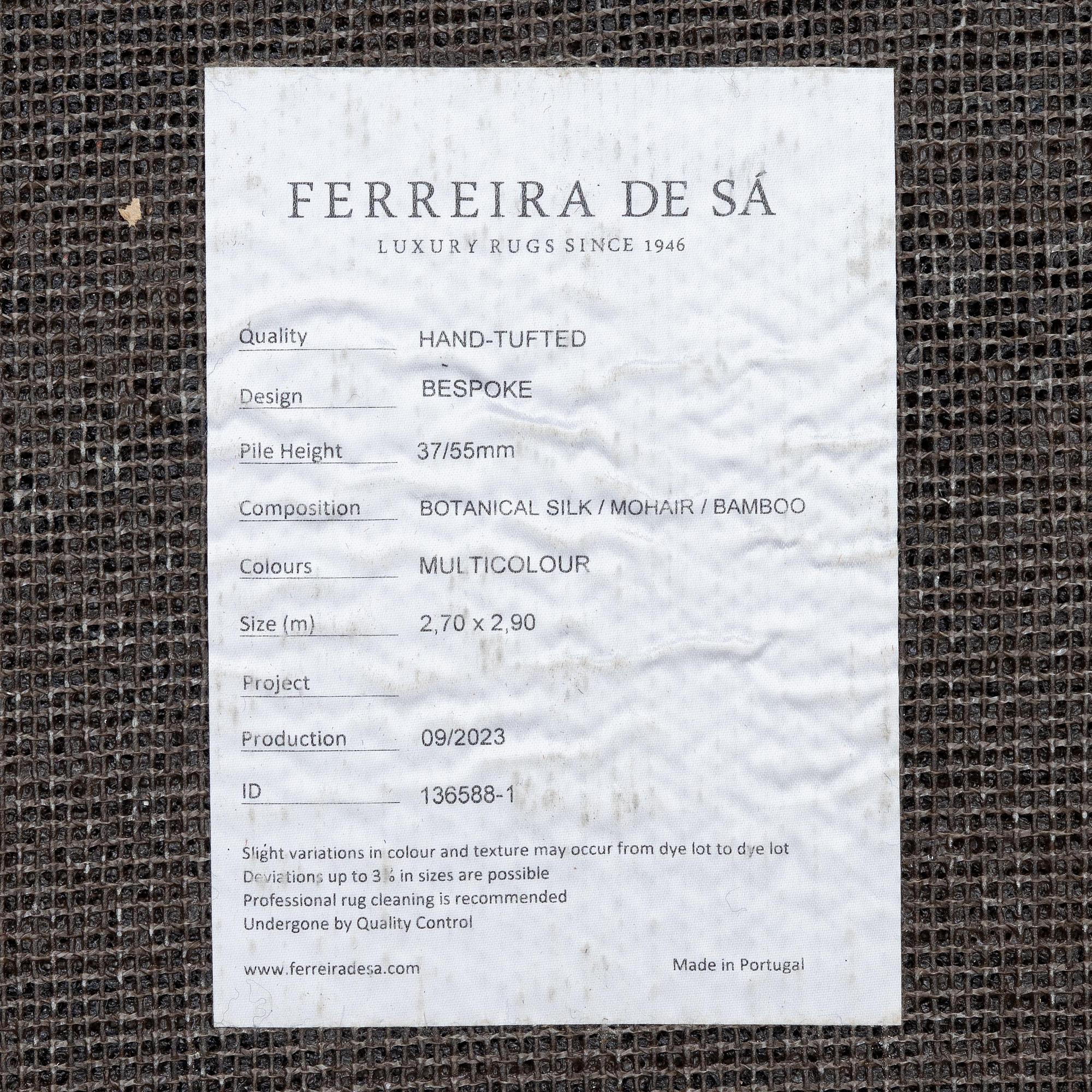 Denise Grünstein, a hand tufted 'Halo' carpet, c. 290 x 274 cm,  Ferreira de Sá, Portugal.