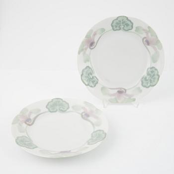 Alf Wallander, 6 + 3 small plates, Art Nouveau, early 20th century.