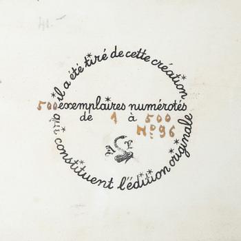 Raymond Peynet, A 10 piece tea service "L'amoureux", Couleuvre, France.