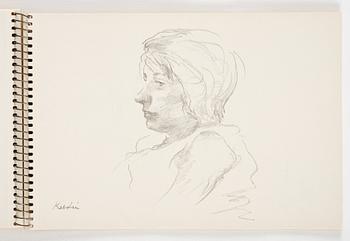 Lotte Laserstein, 3 skissböcker med blyertsteckningar.