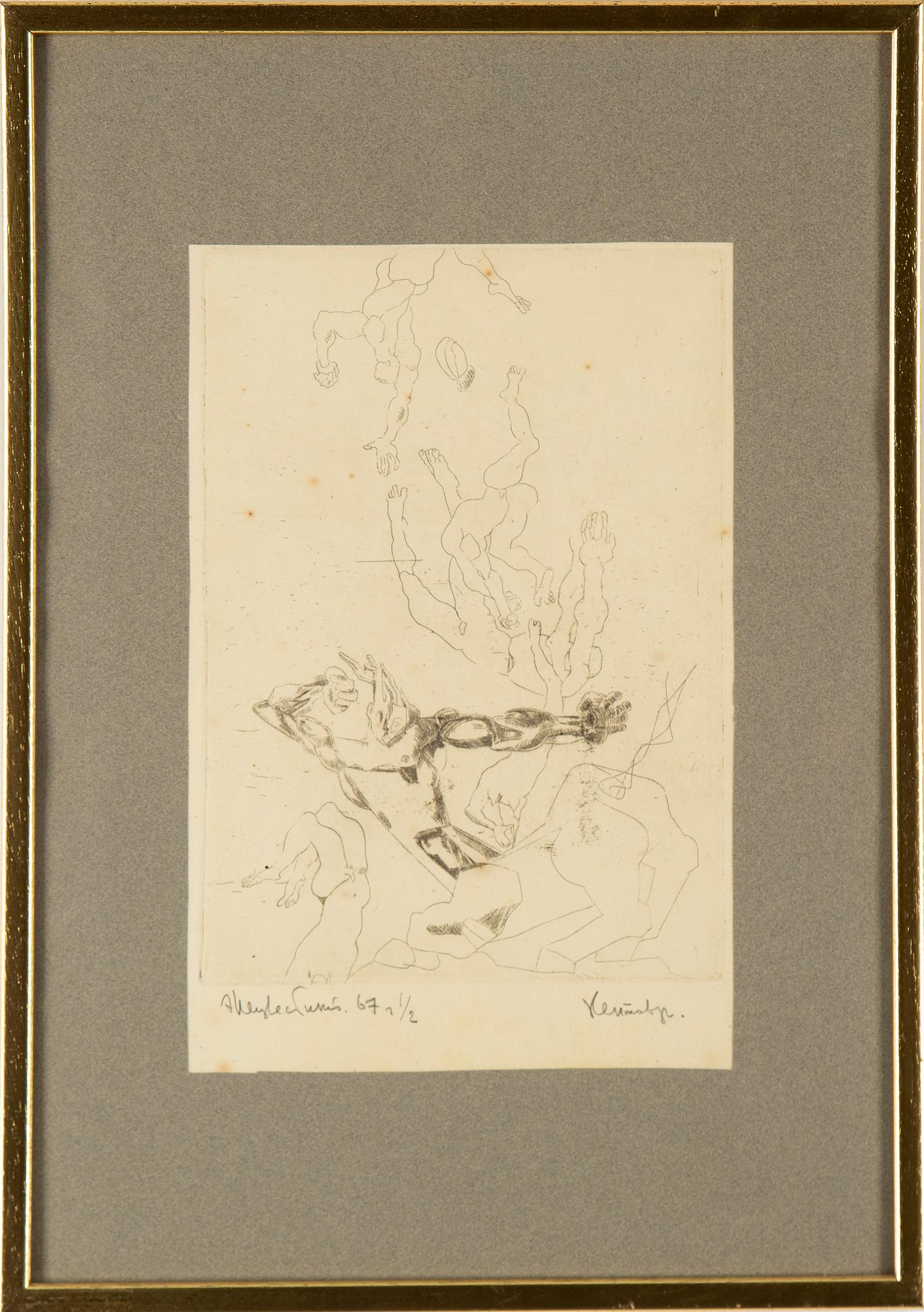 ERNST IOSIPOVITCH NEIZVESTNY, etching, signed, numbered 1/2 and dated 67.