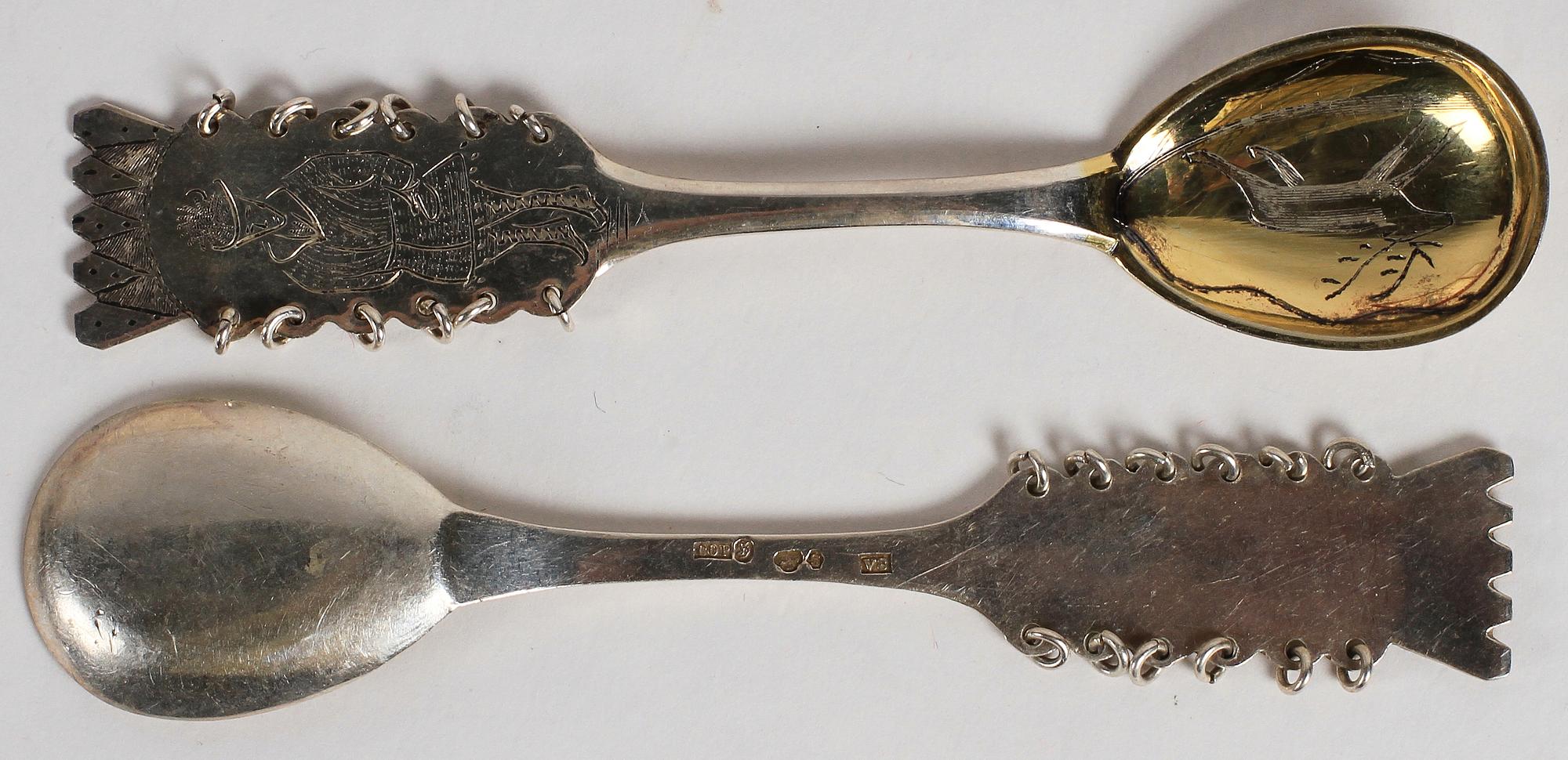 PARTI SILVERBESTICK, 32 delar, 1859-1972. Ca 610 g.