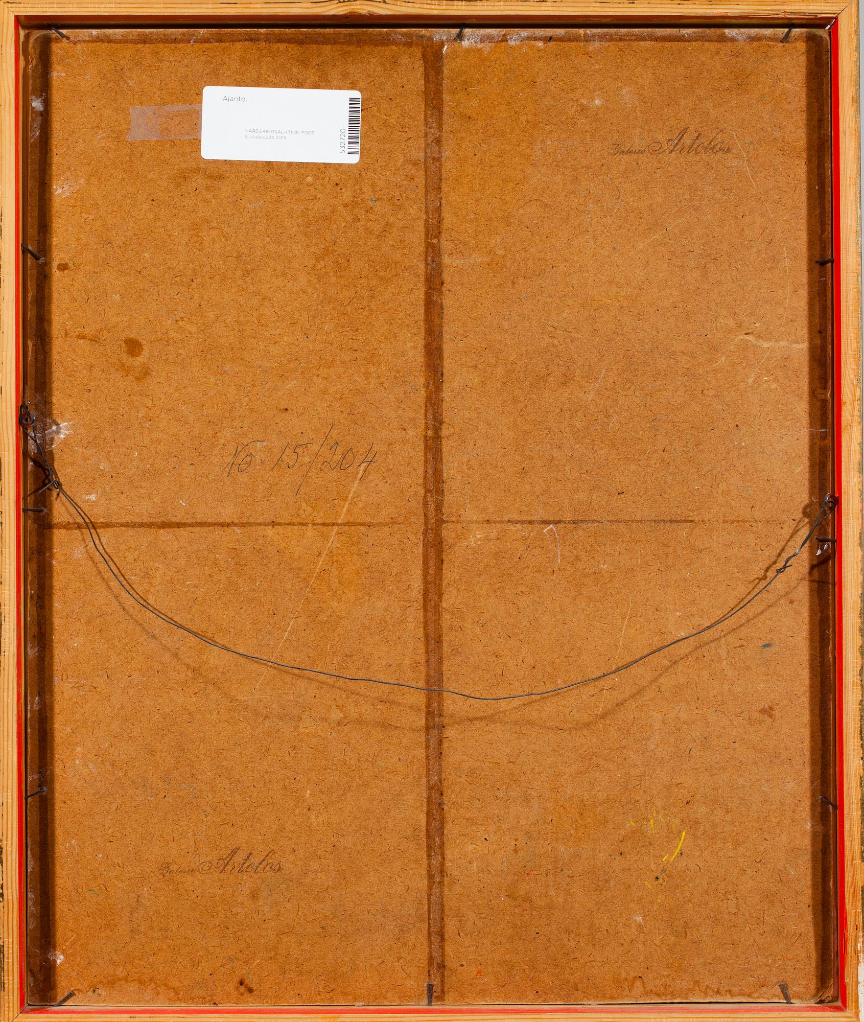 ARI AJANTO, olja på skiva, signerad.