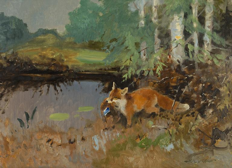Nils Björkqvist, oil on canvas, signed.