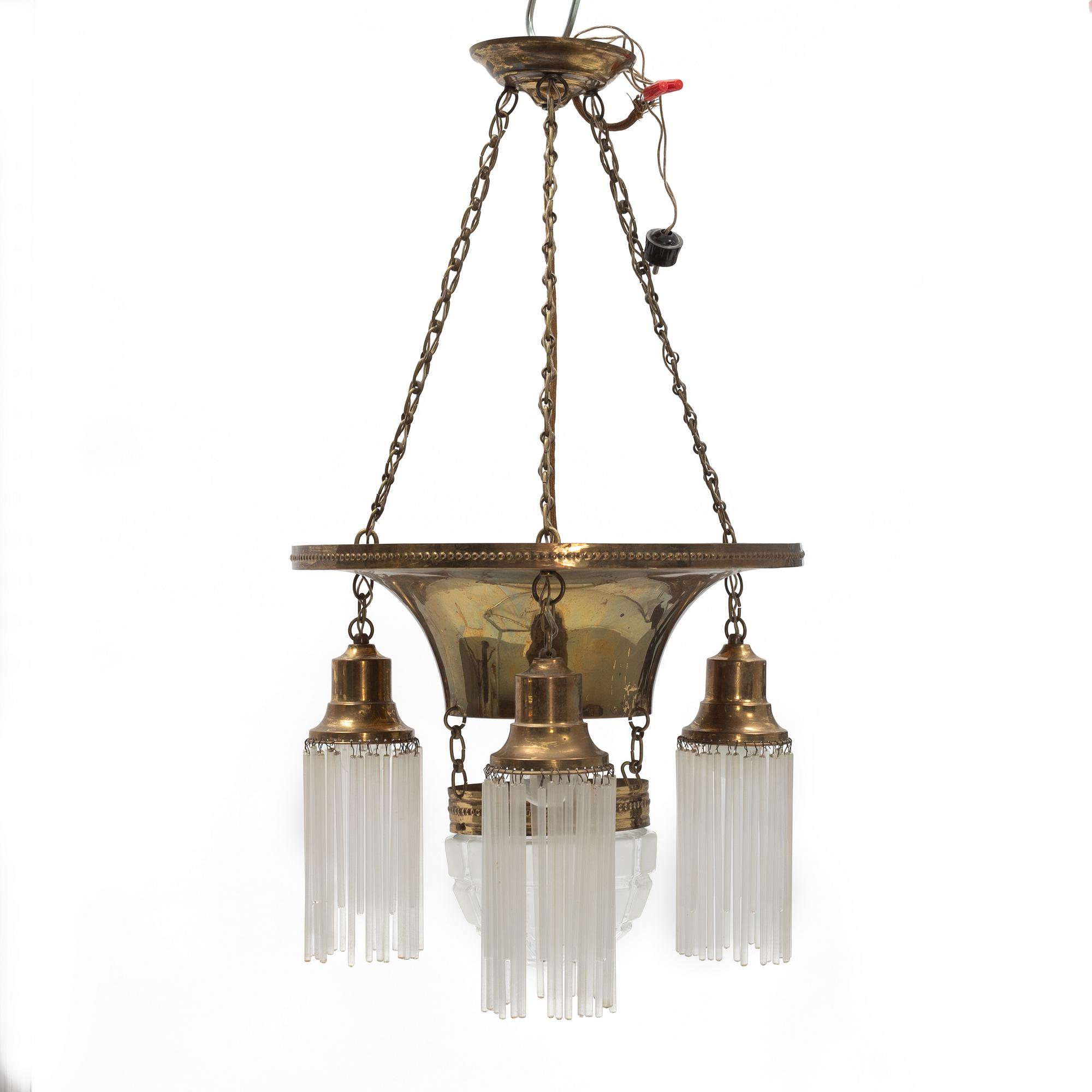 An Art Nouveau ceiling light, early 20th Century.