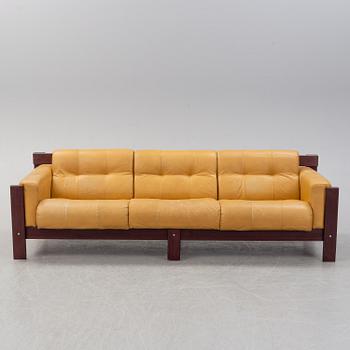 A set of two leather sofas with an easy chair from  Percival Lafer,  Lafer SA, late 20th century.