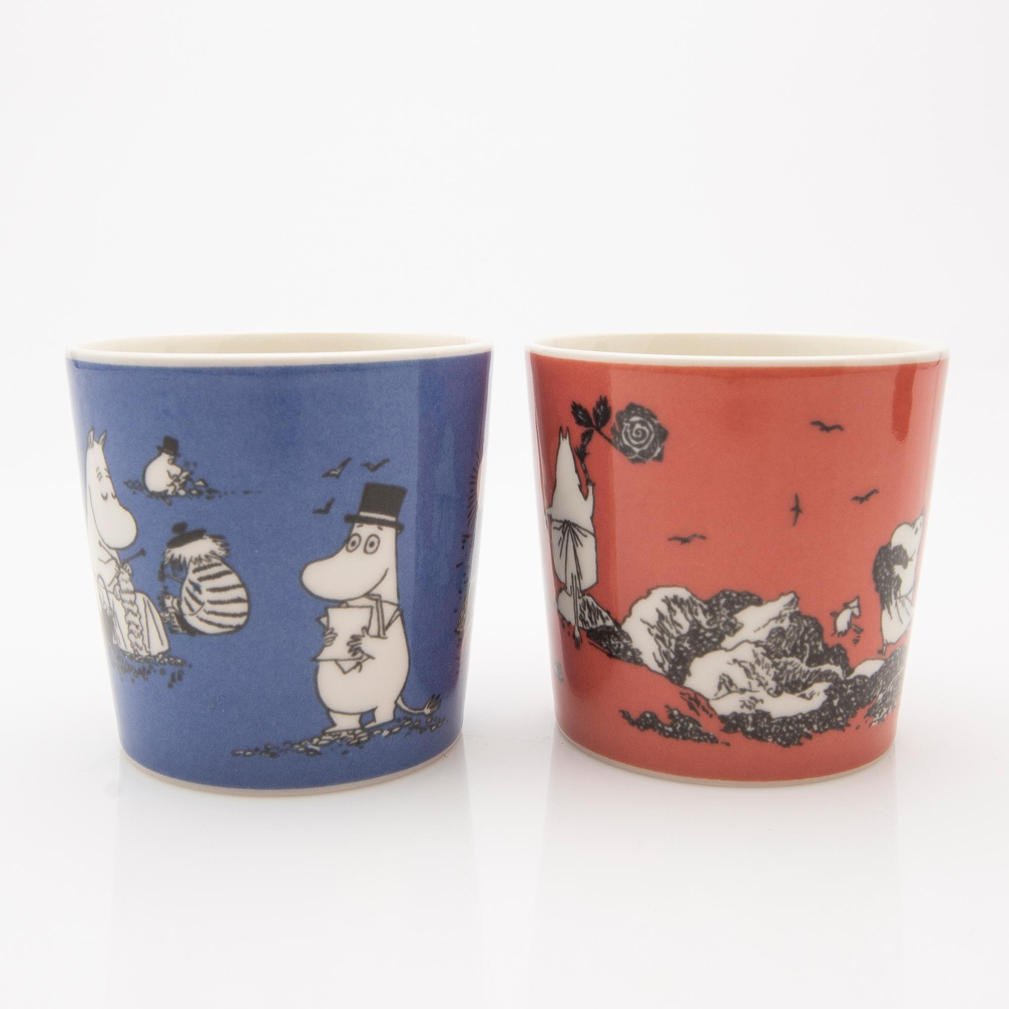 Moomin mugs, 2 pcs, Arabia, Finland, 1990-1999.