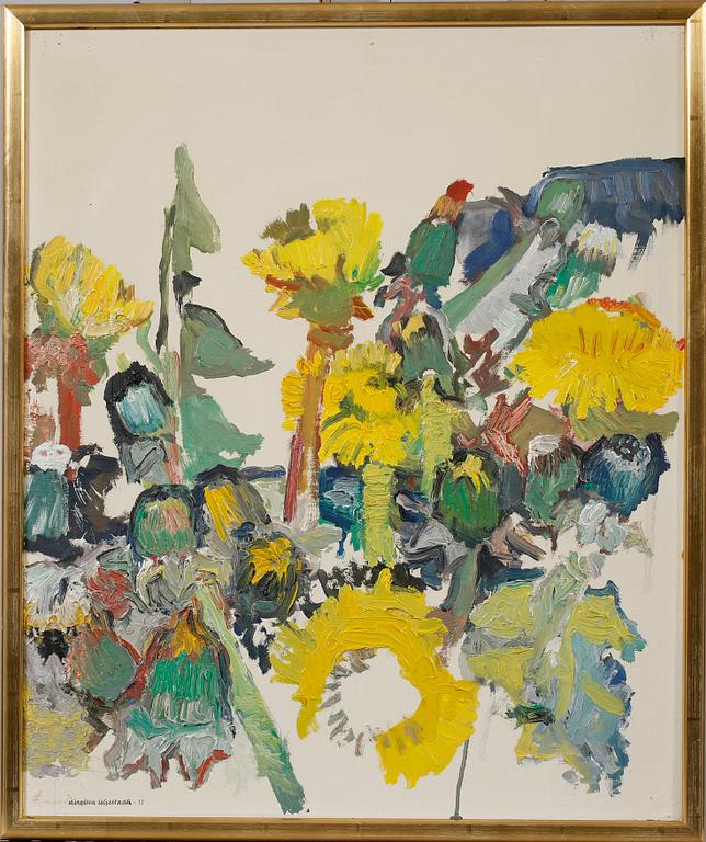 BIRGITTA LILJEBLADH, olja på pannå, signerad och daterad -73.