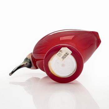 Oiva Toikka, glasfågel, signerad O. Toikka Nuutajärvi.