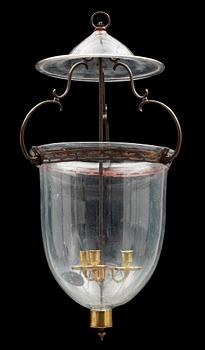 A Swedish 18th century three-light hanging-lamp.
