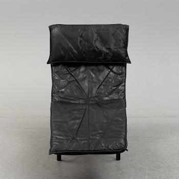 A 1980/90's "Skye" leather lounge chair by Tord Björklund, IKEA.