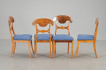 STOLAR, 4 st Karl Johan-stil, sent 1800-tal/tidigt 1900-tal.