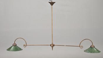 BILJARDLAMPA, 1900-talets första hälft. Höjd 75 cm.