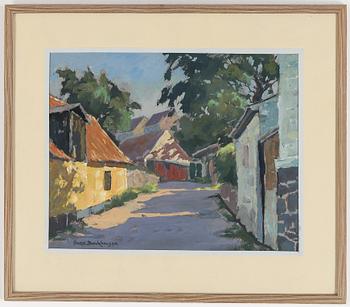 Aage Backhausen · AAGE BACKHAUSEN, gouache på papper, signerad.