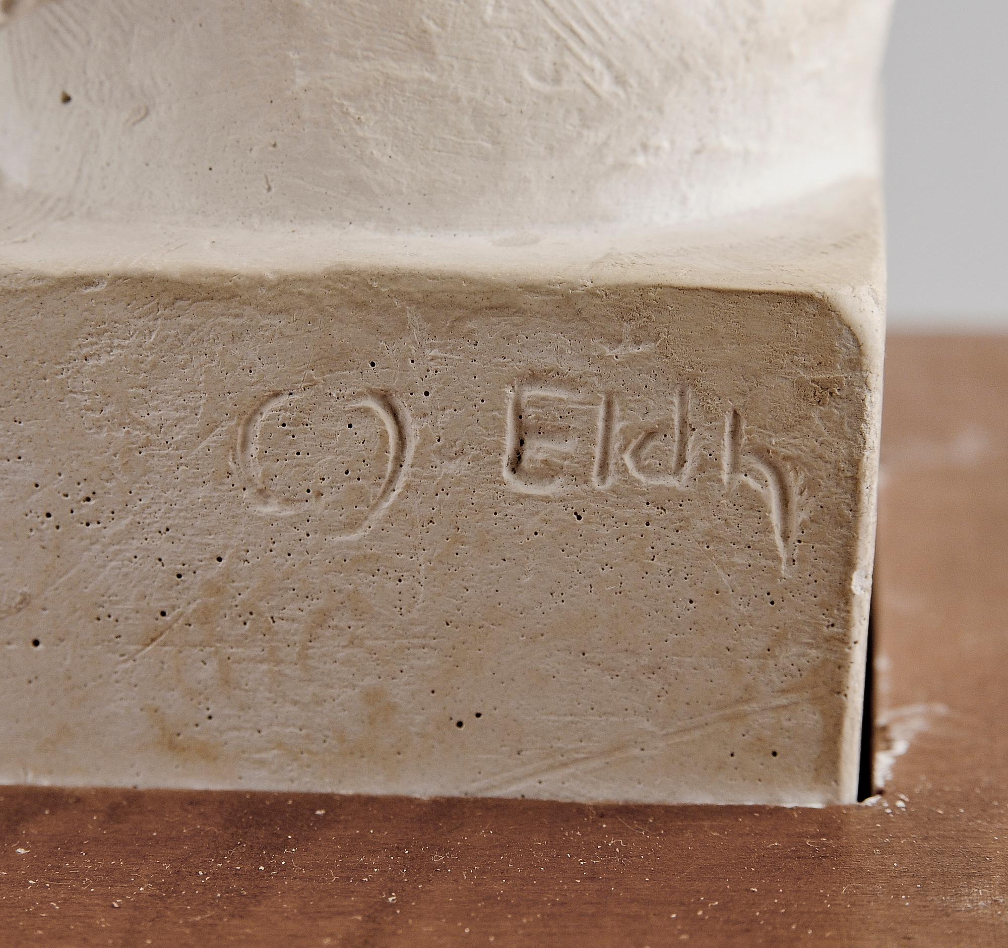 SKULPTUR, Carl Eldh, gips, sign.