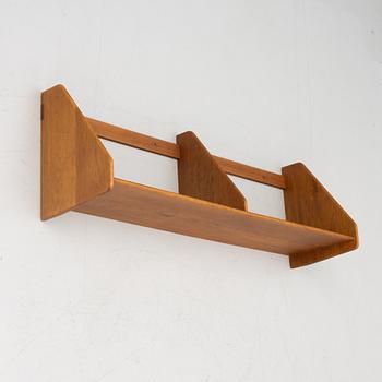 Hans J. Wegner, Wall shelf teak, mid-20th century, Ry furniture, Denmark.