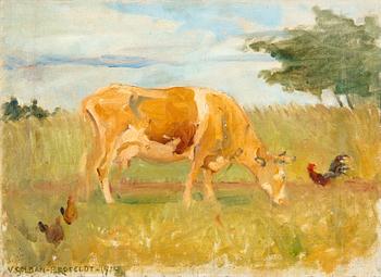 67. Venny Soldan-Brofeldt, A COW IN THE MEADOW.