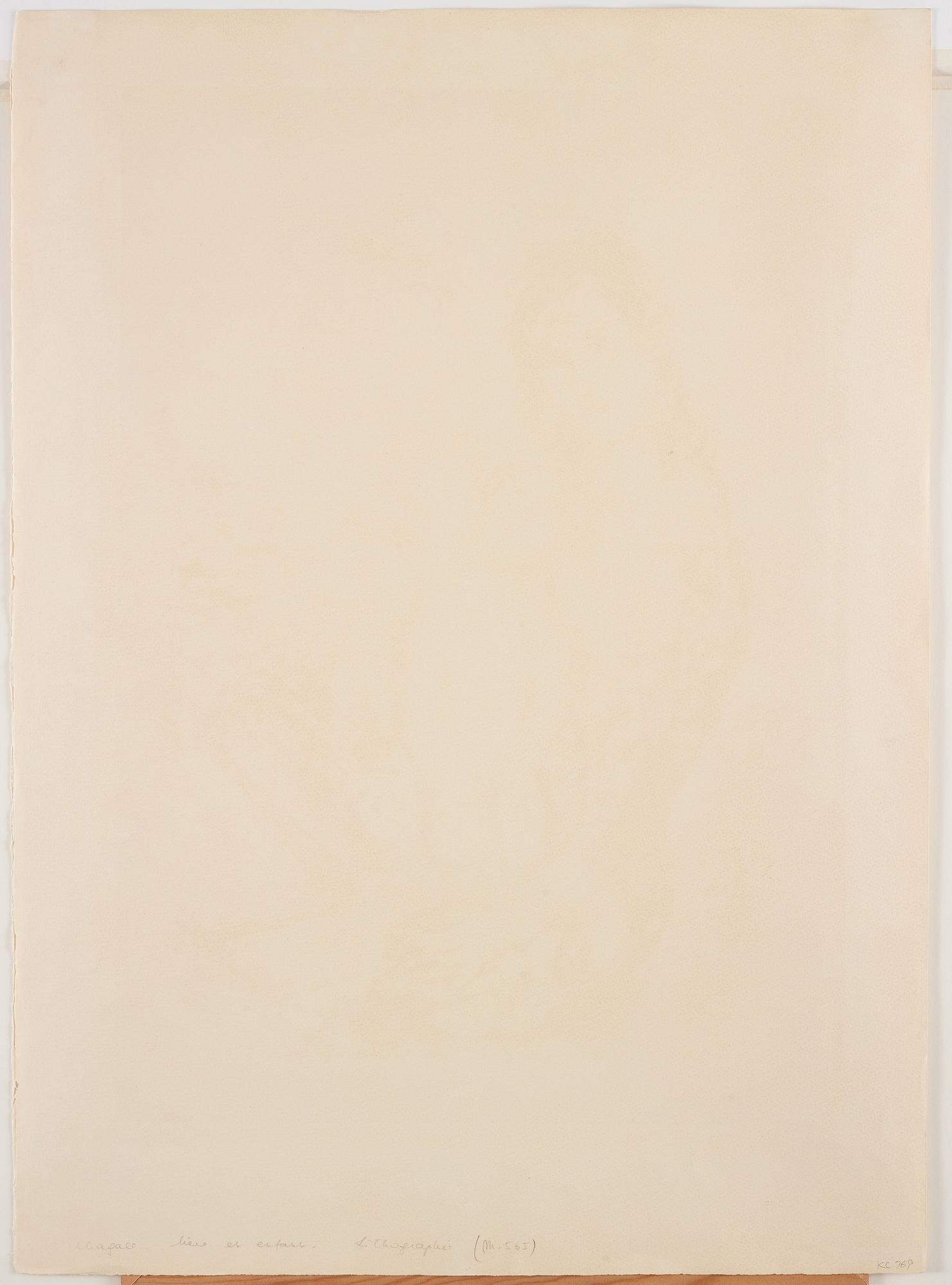 MARC CHAGALL, litografi, 1969, signerad med blyerts och numrerad 26/40.