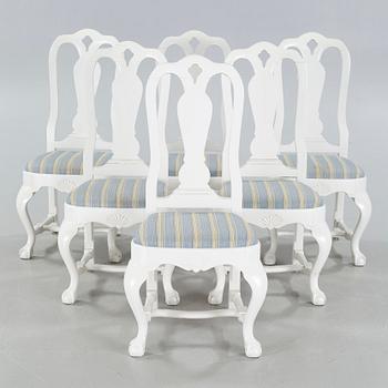 Six chairs by Carl Christensen, signed and dated 1919.