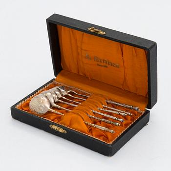 Teelusikoita, 6 kpl, kullattu hopea, Moskova 1886-87.