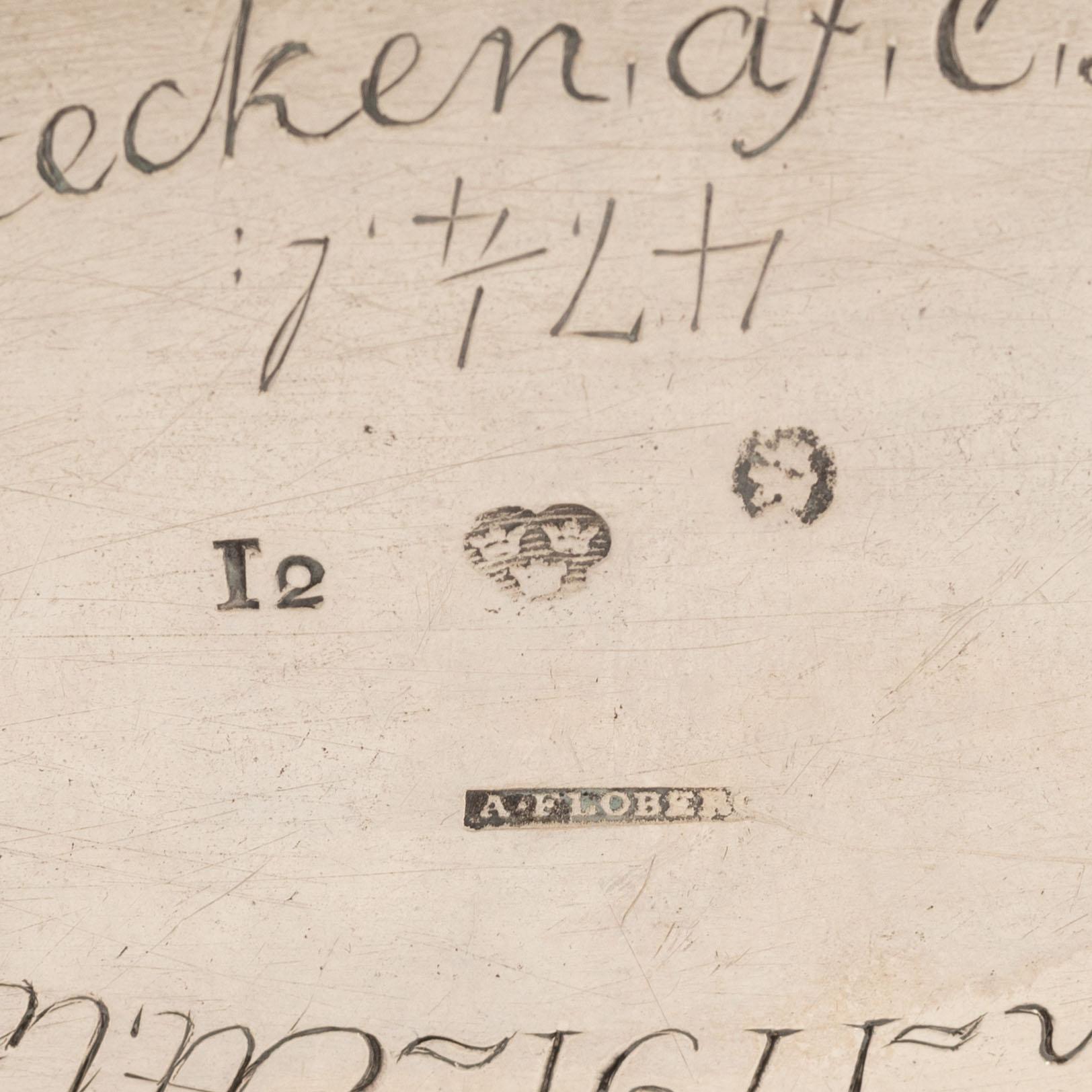 Arvid Floberg, sockerskrin, silver, Stockholm 1791.
