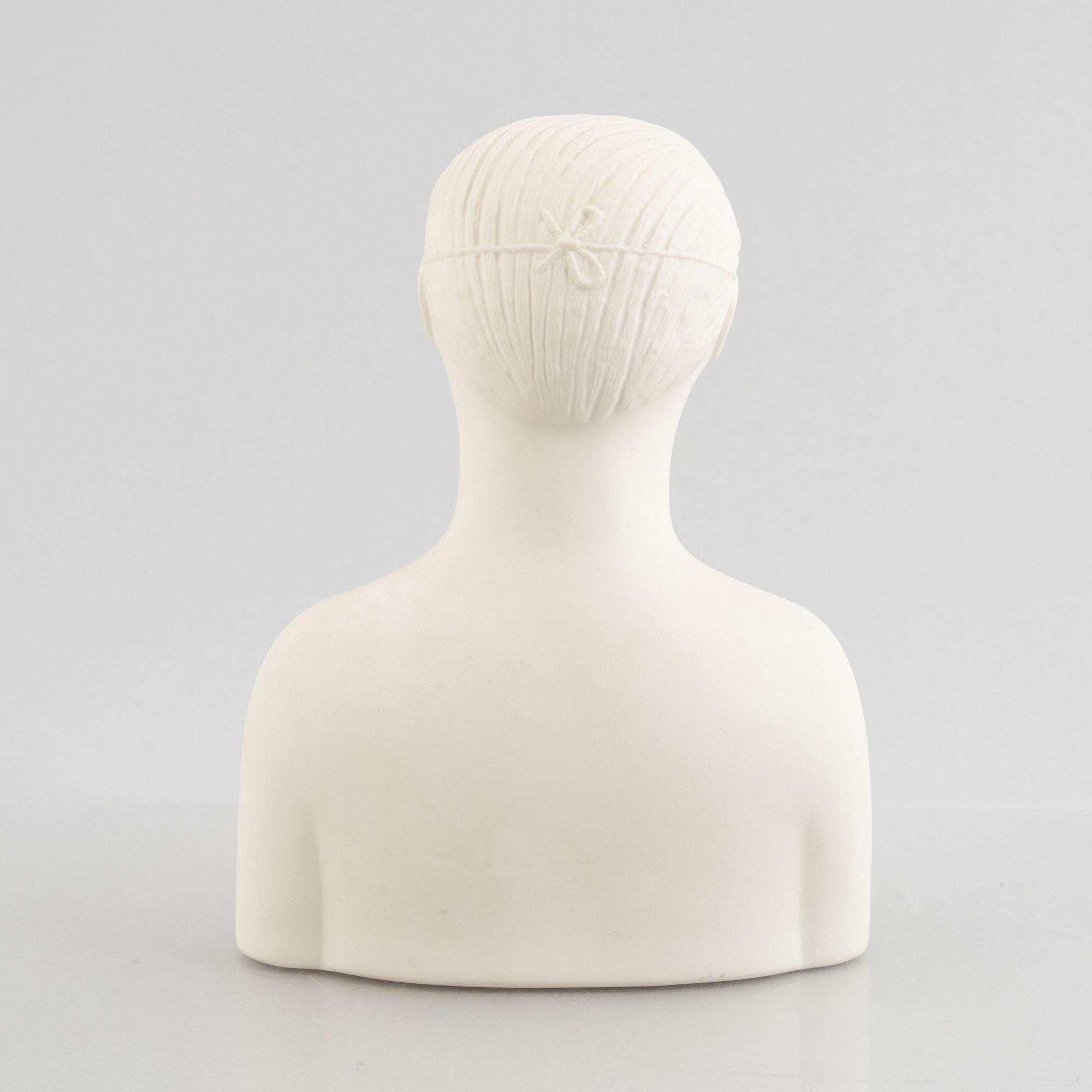 Stig Lindberg, figurin, parian, "Mannen med masken", Gustavsberg.