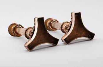 LJUSSTAKAR, 1 par, brons, 1800-talets andra hälft.