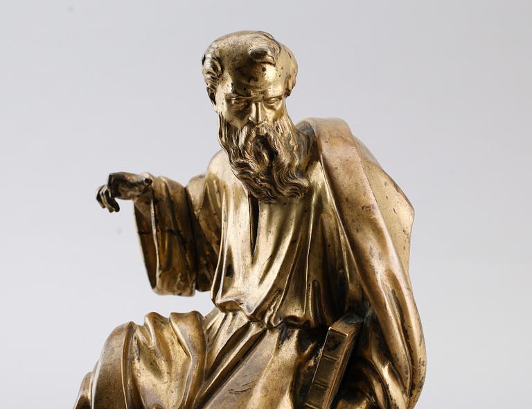 SKULPTUR, förgylld brons, renässansstil, 1800-tal.