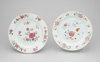 PARTI TALLRIKAR, 4 st,  porslin, Kina,  1700-tal.