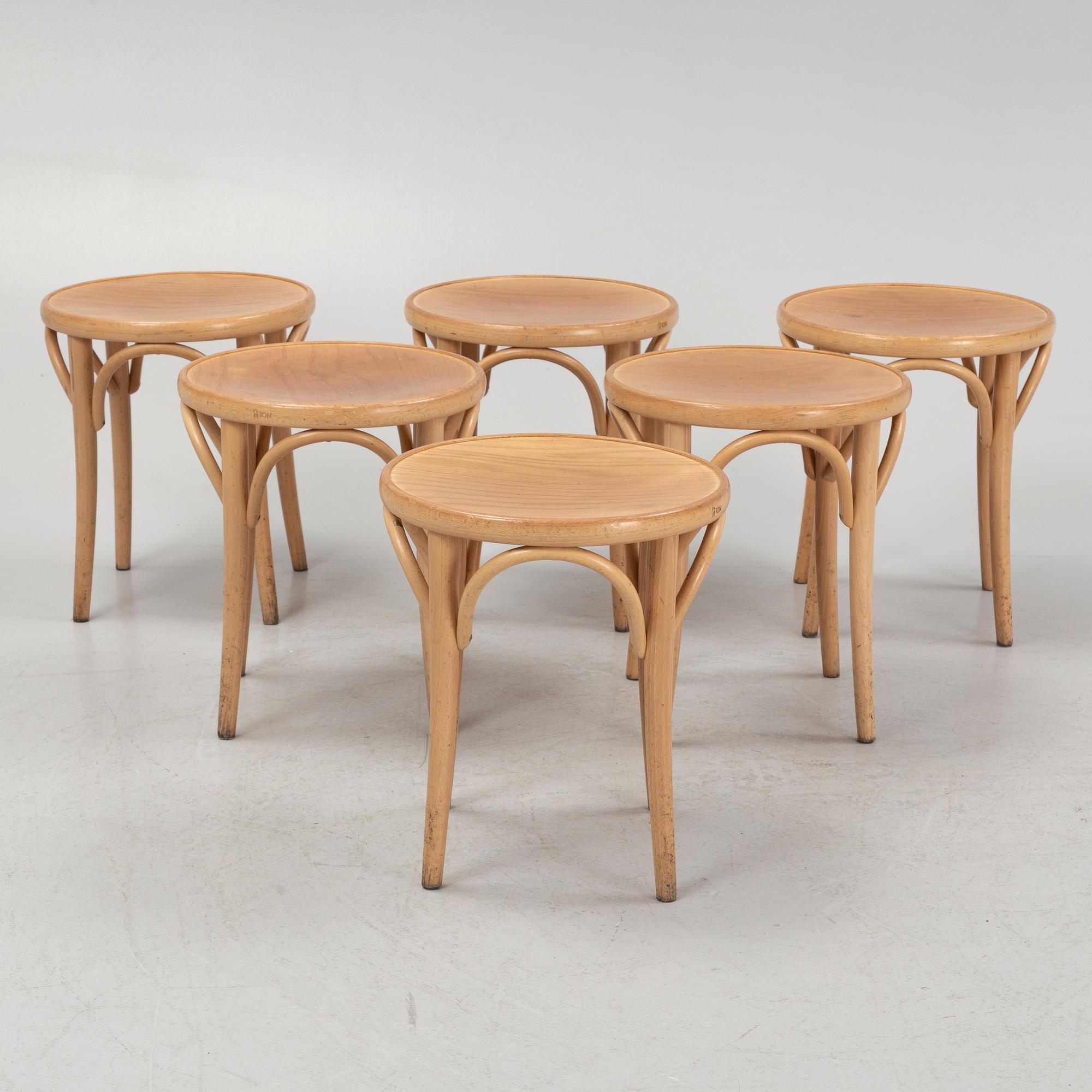 Stools, 6 pcs, "Stool No 60", TON.
