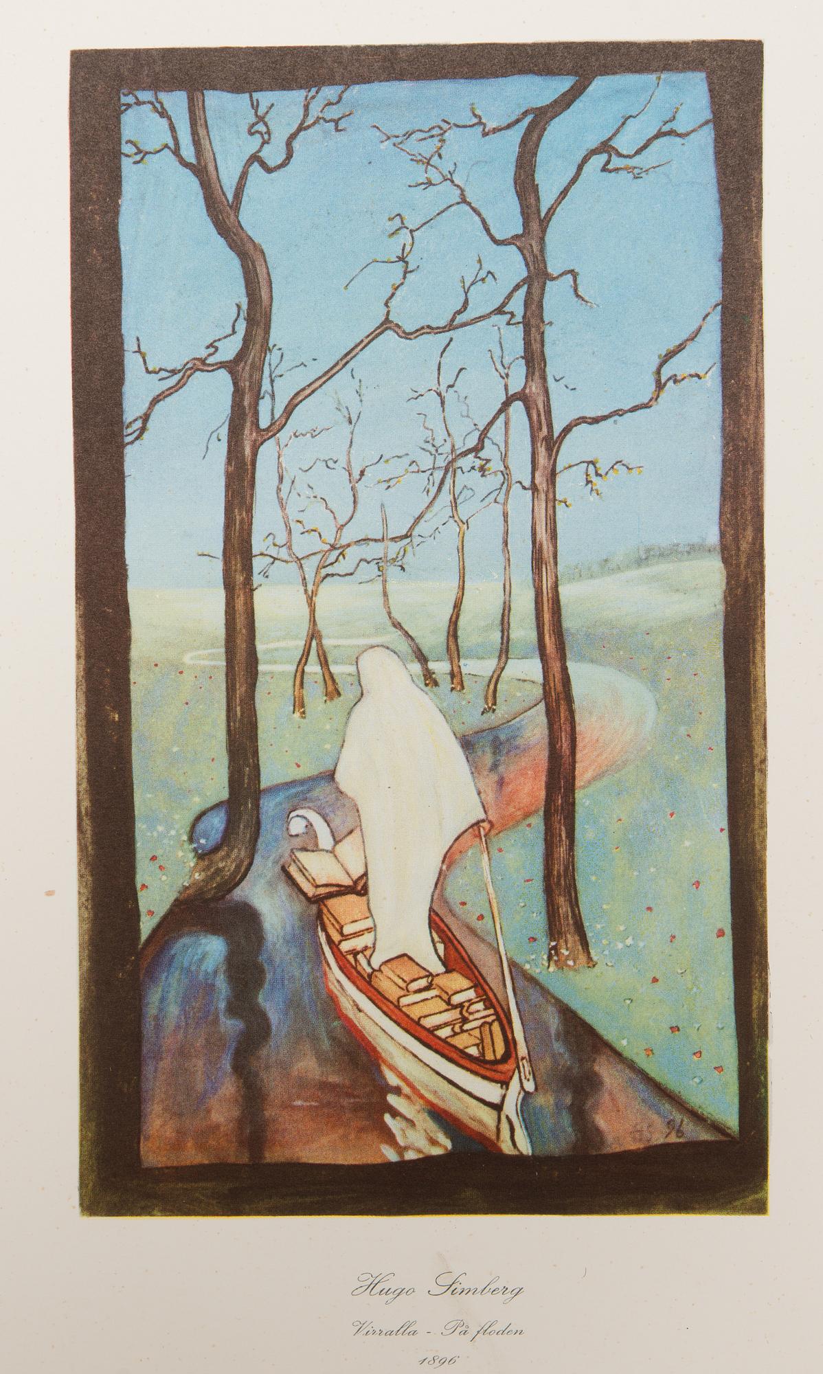Hugo Simberg, "Akvarelleja-Akvareller", 20 kpl ofsett -painokuvia, WSOY Porvoo 1958.